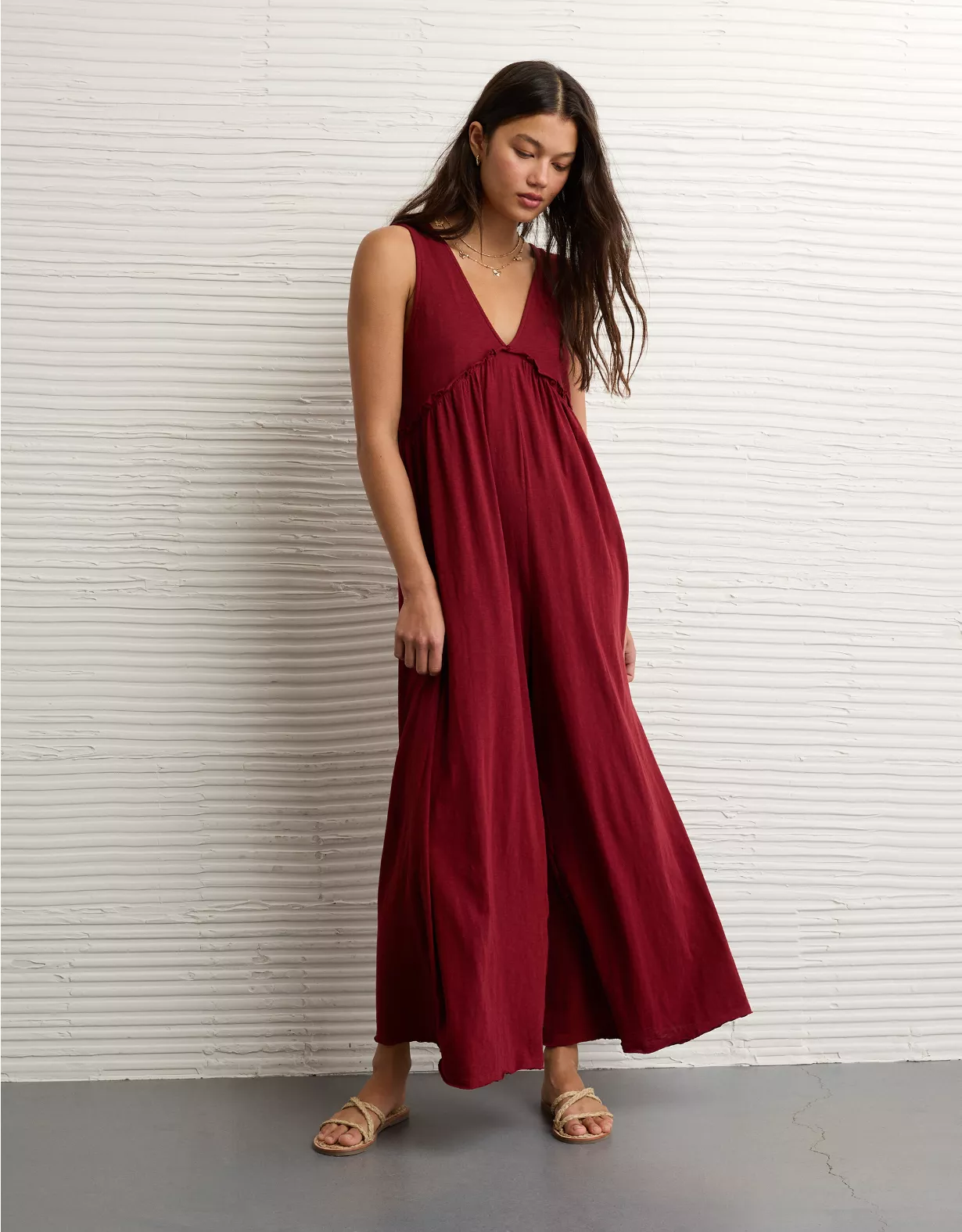 AE Sunchaser Knit V-Neck Jumpsuit