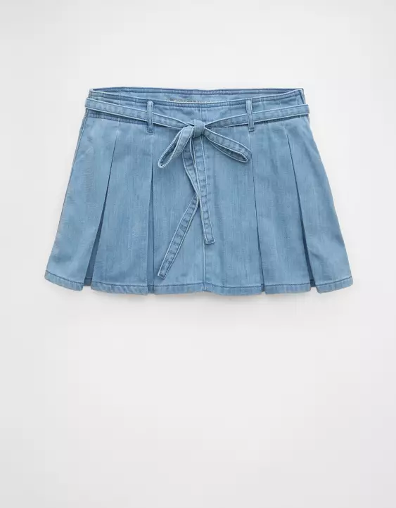 AE High-Waisted Pleated Mini Skirt - Image 3