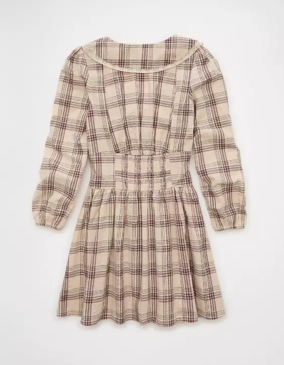 AE Long Sleeve Lace Collar Mini Dress - Image 4