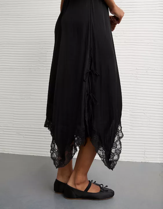 AE Handkerchief Hem Tie Side Midi Slip Dress - Image 5