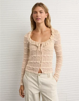 AE Ruffle Neck T-Shirt