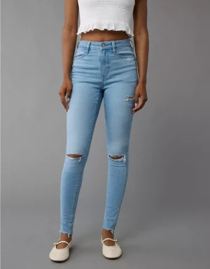 AE Next Level Super High-Waisted Ripped Jegging