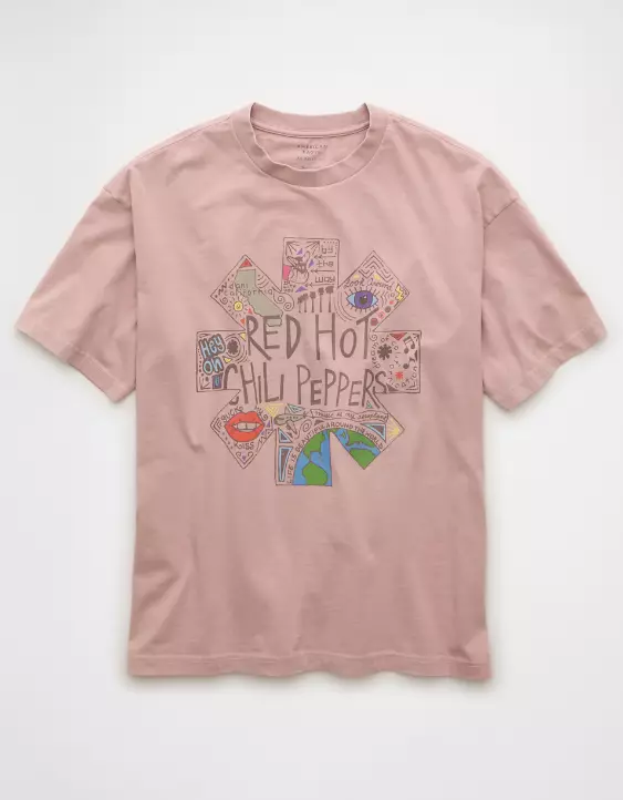 AE Boxy Red Hot Chili Peppers Graphic T-Shirt - Image 3