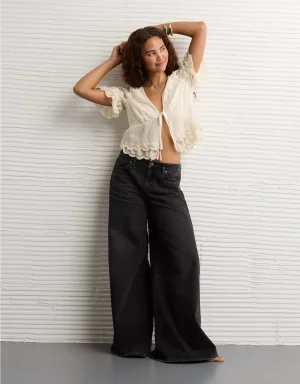 AE Ruffled Tie-Front Blouse