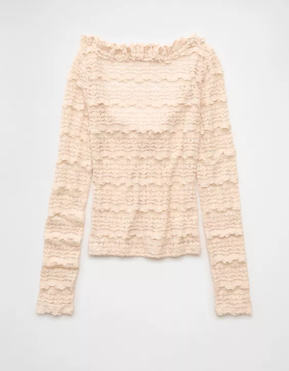 AE Ruffle Neck T-Shirt - Image 4