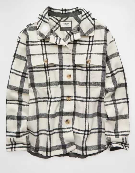 AE Oversized Plaid Shacket - Image 3