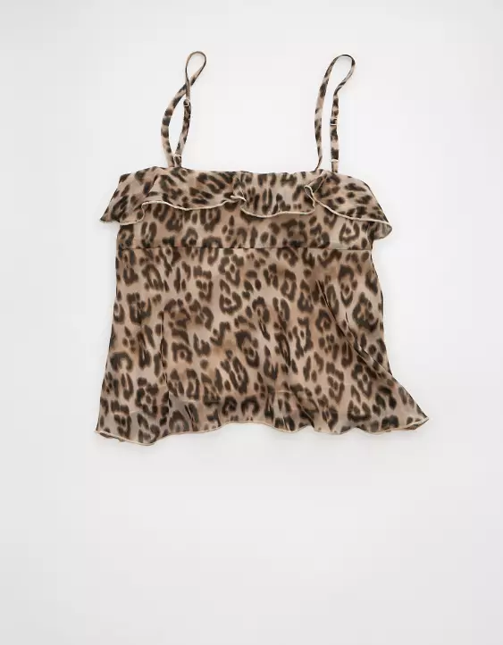 AE Ruffle Tie-Front Cami Top - Image 4