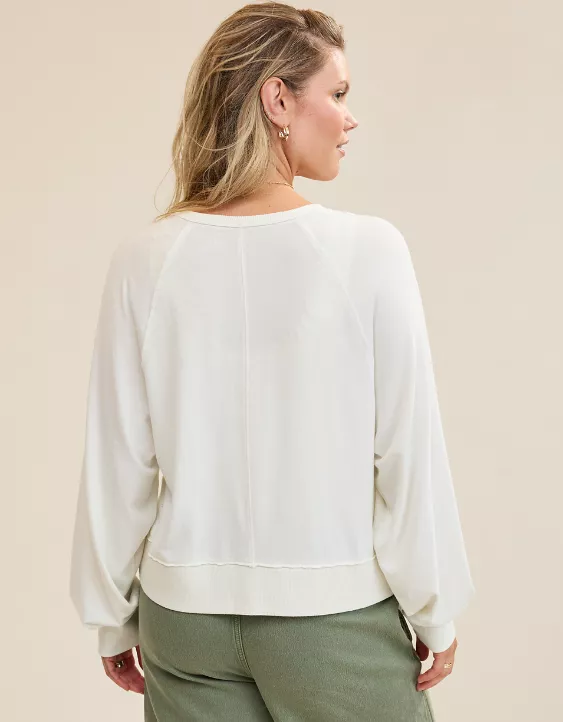 Aerie Happy Snit Henley T-Shirt - Image 2