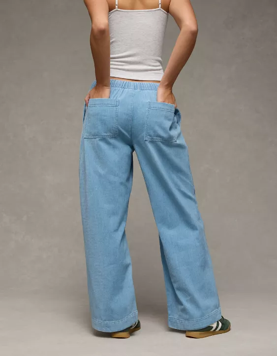 AE Cozy Dreamy Drape Low-Rise Ultra Wide-Leg Jean - Image 2