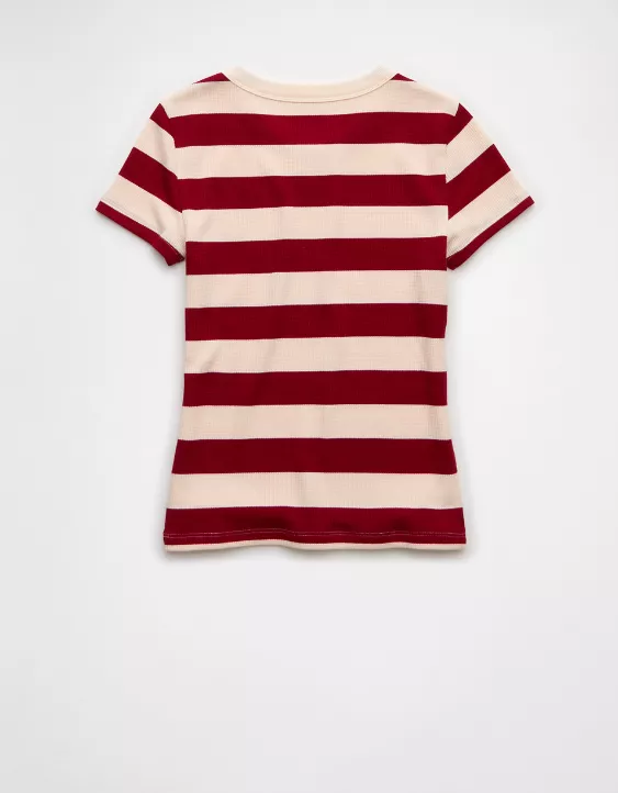 AE Waffle Hey Baby Tee - Image 4