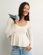 AE Long Sleeve Babydoll Top