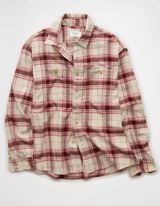 AE Relaxed Fit Everyday Flannel Shirt - Image 3