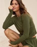 Aerie Pointelle Long Sleeve Top