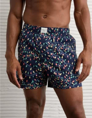 AEO Holiday Lights Stretch Boxer Short