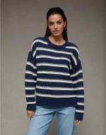 AE Striped Crew Neck Sweater