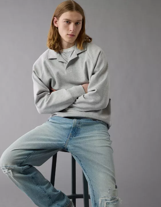 AE 24/7 Long-Sleeve Rugby Polo Sweatshirt - Image 6