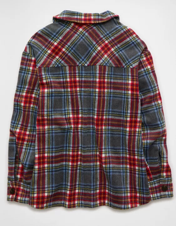 AE Oversized Plaid Shacket - Image 4