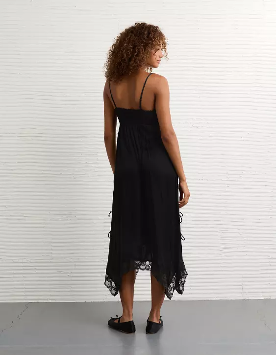AE Handkerchief Hem Tie Side Midi Slip Dress - Image 2