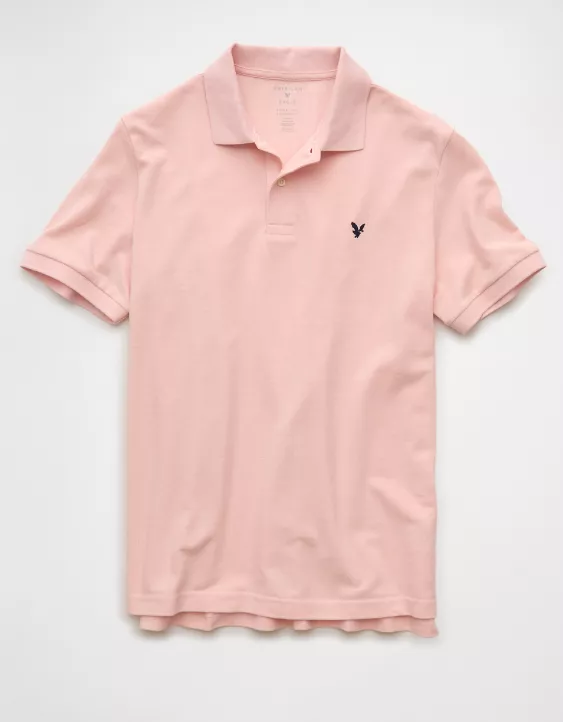AE Stretch Pique Tipped Polo Shirt - Image 3